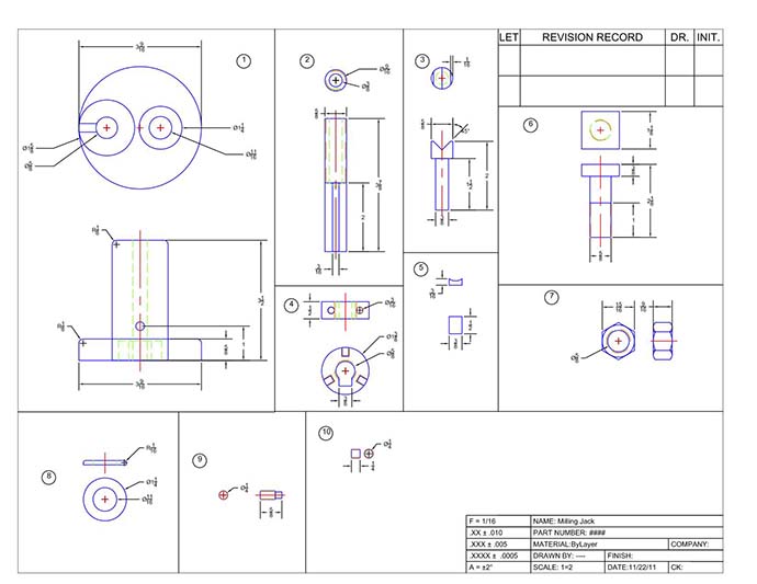 Milling Jack Layout